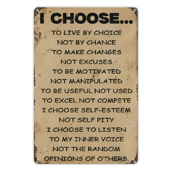 [Inspirational Quotes] Retro Iron Wall Decor Sign | 1pc | Metal | Inspirational Quotes Art | Home, Office, Cafe Decor | Multi-Purpose | Easy to Hang