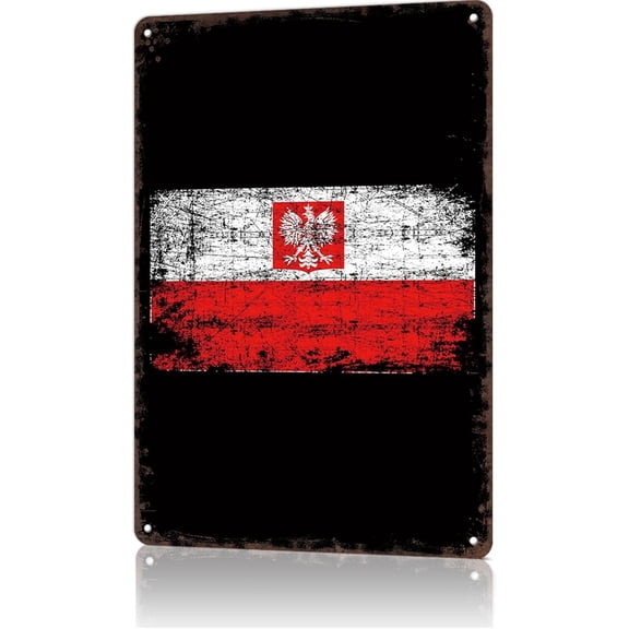 Inspirational Quotes Signs Poster 8x12inch Aluminum metal Tin Sign Polish Eagle Polish Pride Wall Art Decoration Painting For Home Room Office Decor