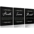 thumbnail image 1 of Inspirational Quotes Wall-Art For Bedroom - Black Art Wall Decor - 3 Piece Canvas Wall Art Ready To Hang Size 12" x 16", 1 of 1