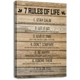 thumbnail image 1 of Inspirational Quotes Wall Art for Office 7 Rules of Life Motivational Poster Canvas Prints Framed Positive Affirmations Wall Decor \u200bModern Home Artwork 12" x 16", 1 of 5