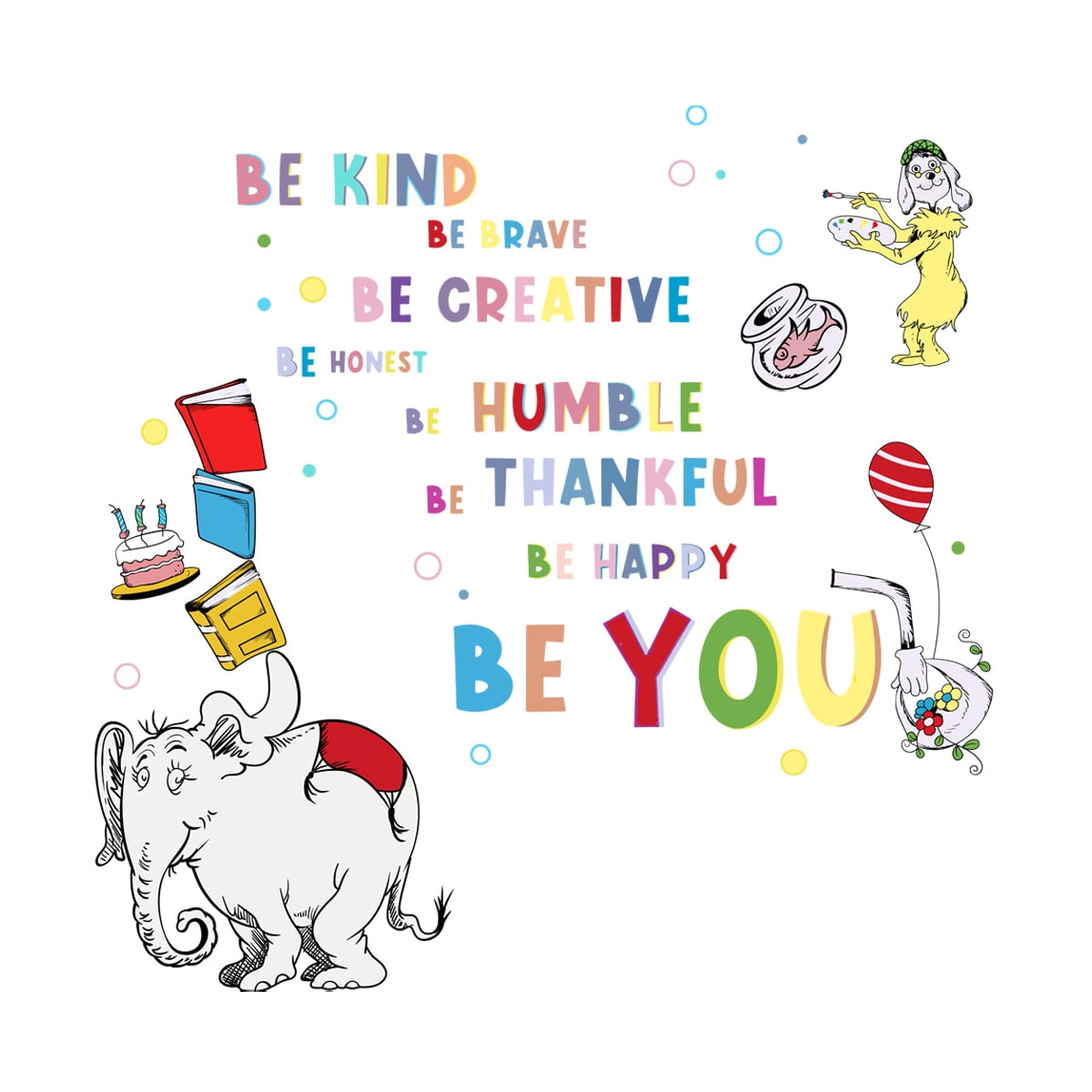 Inspirational Quotes Wall Decals Educational Kids Wall Art Stickers