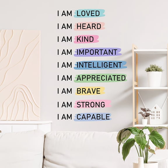 Inspirational Quotes Wall Stickers Motivational Decals for Home Office Bedroom Decor - Positive Affirmation Vinyl Wall Art