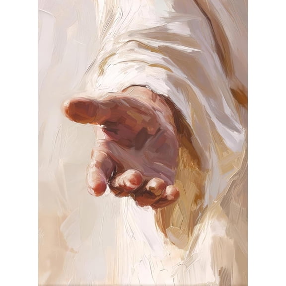 Inspirational Reaching Hand Paint by Numbers Kit for Adults & Kids, Christian Faith DIY Canvas Art
