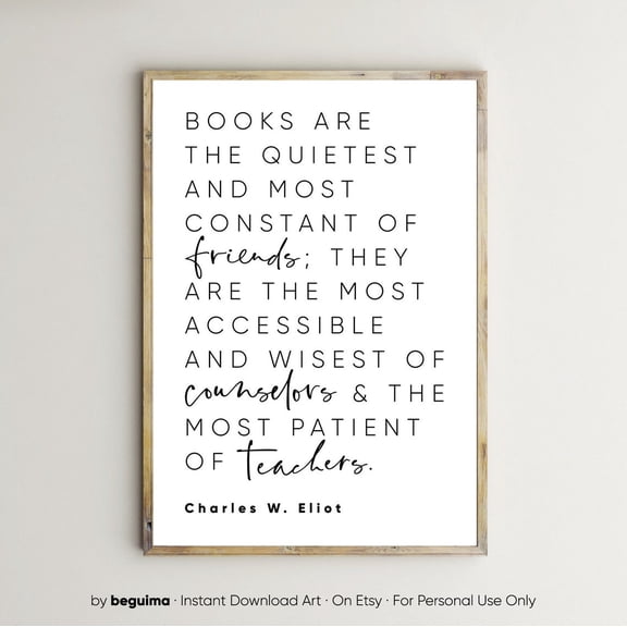 Inspirational Read Books Quotes Poster Library Bookstore Decor, Unframed Poster