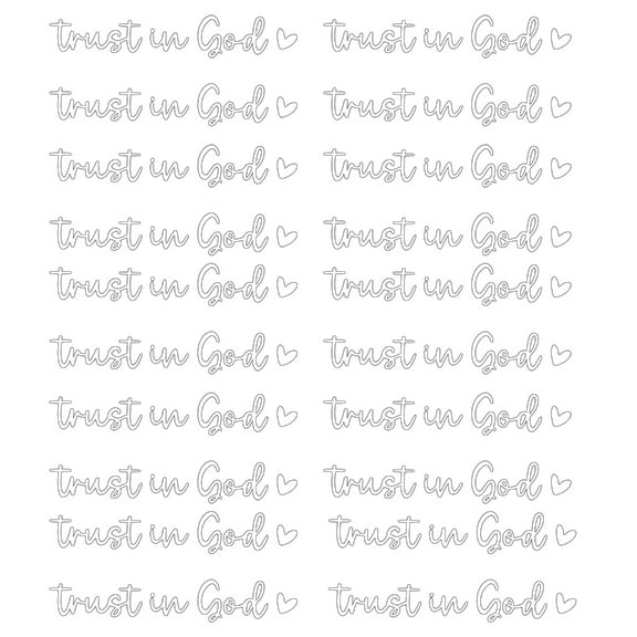 Inspirational Rearviews Decal Set Vehicle Glass Stickers 20pcs for Believers