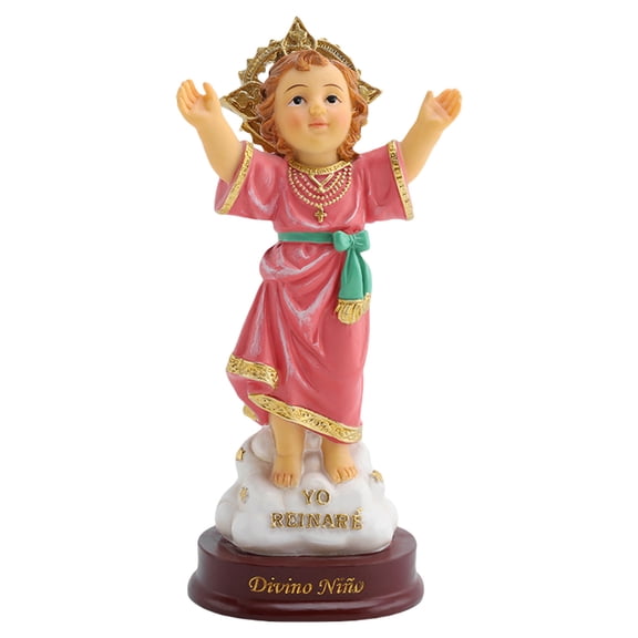 Inspirational Resins Holy Child Statue Divine Nino Figurine with Open Arm for Religious Collectors and Art Enthusiasts