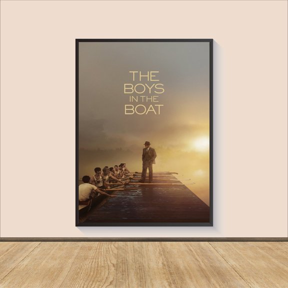 Inspirational Rowing Sports Wall Art University Team Boat Race Decor, Unframed Poster