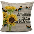 thumbnail image 1 of Inspirational Rustic Throw Pillow Cover,Thank You Gifts, Birthday, Gifts for Women, Gift for Daughters Women from Mother, 18 x 18 Inch Positive Quotes Cushion Cover for Sofa Couch Bed, 1 of 5