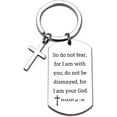 thumbnail image 1 of Inspirational Scripture Metal Key Chains with Cross Pendant - Bible Verse Keychain Religious Gift for Christian, 1 of 13