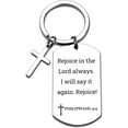 thumbnail image 1 of Inspirational Scripture Metal Key Chains with Cross Pendant - Bible Verse Keychain Religious Gift for Christian, 1 of 14