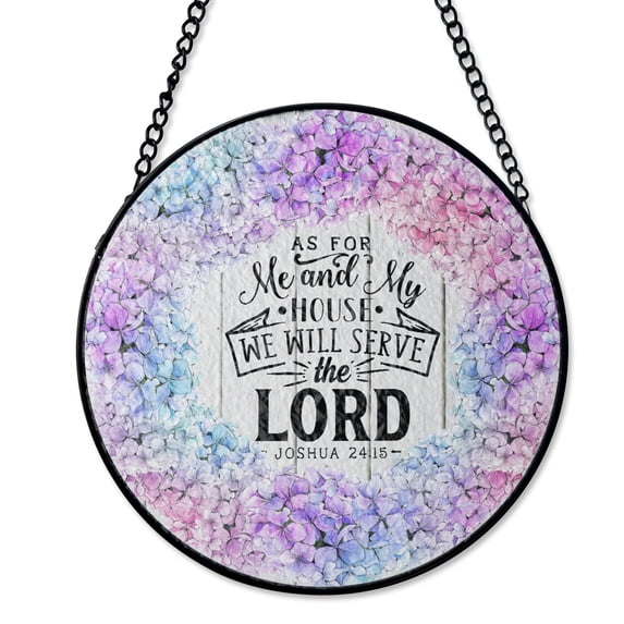Inspirational Scripture Suncatcher Stained Glass Spiritual Home Gift