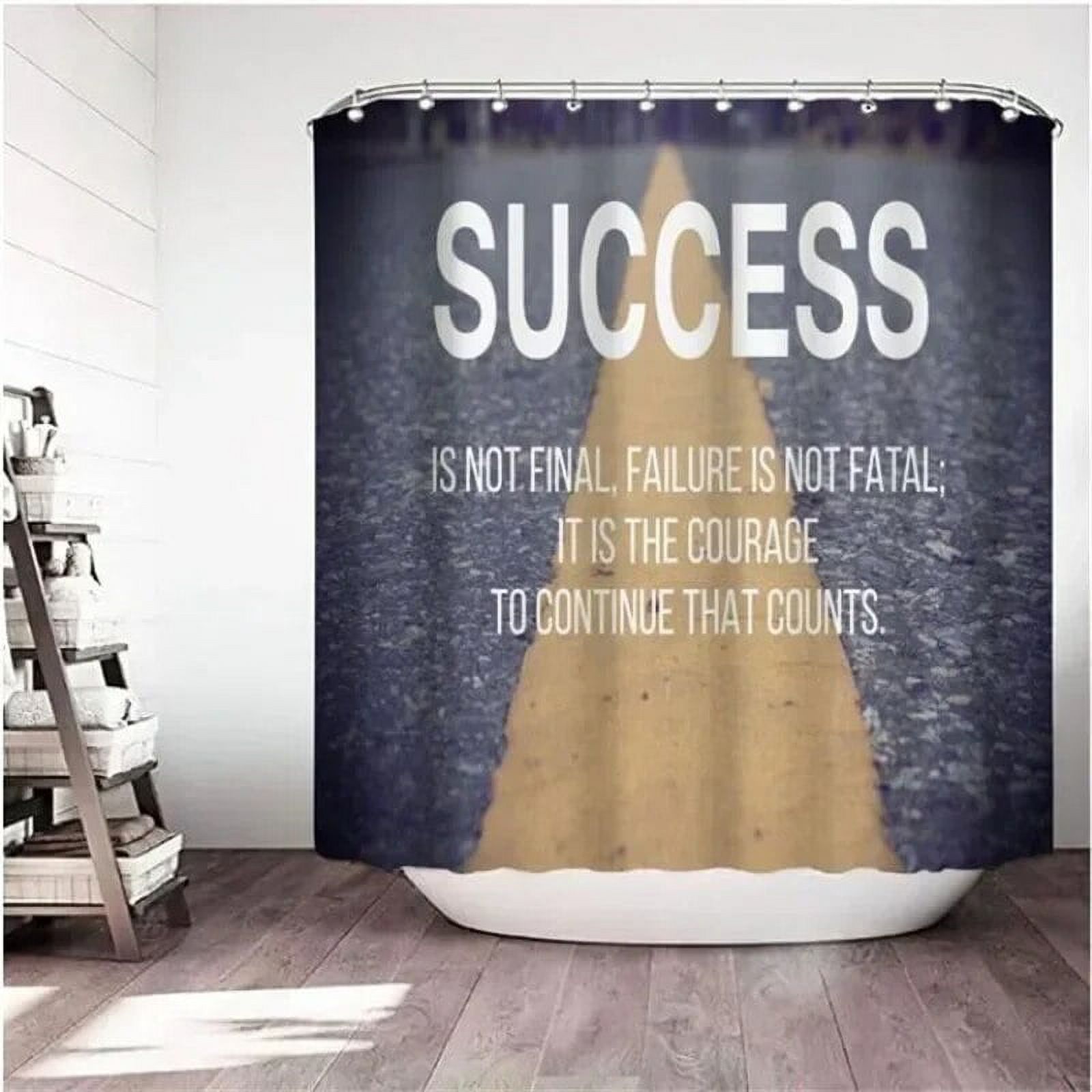 Inspirational Shower Curtains Quotes Aphorisms Ocean Retro City Nature Scenery Print Bath