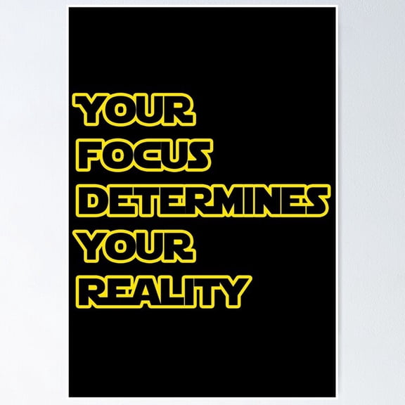 Inspirational Space Knight Reality Focus Quote Wall Decor Sci-Fi Vibe Art, Unframed Poster