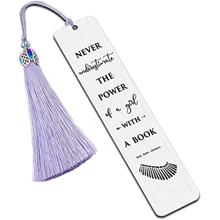 Inspirational Stainless Steel Bookmarks - Never Underestimate The