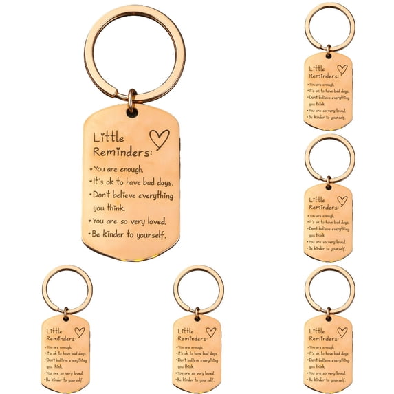 Ring Reminders Inspirational Little Reminders Keychain, “You Are Enough” Positive ...