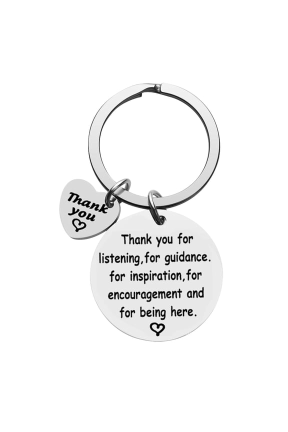 Inspirational Stainless Steel Keychain With Thank You Engraved Quote For Keys Bag Polyester C One Size Coworker Retirement Gift For All Season