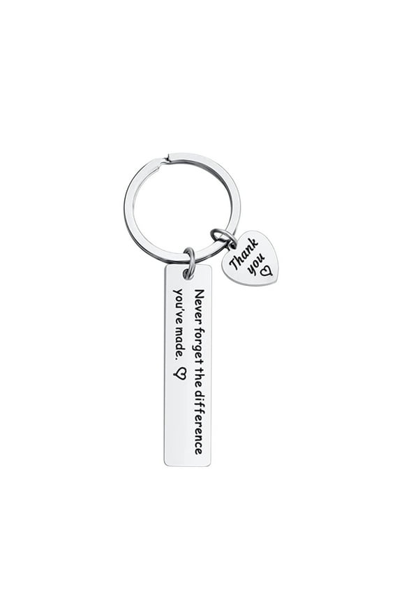 Inspirational Stainless Steel Keychain with Encouraging Quotes - Thoughtful Gift for Friends and Loved Ones, Daily Reminder of Love and Support(B)