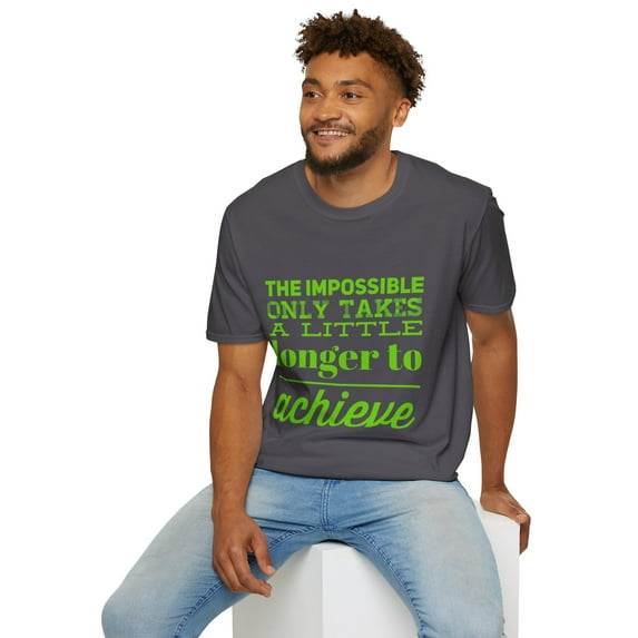 Inspirational Success Achieve Men Women Novelty Ribbon Tee