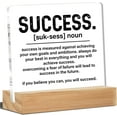 thumbnail image 1 of Inspirational Success Desk Sign Decor Success Definition Acrylic Desk Plaque Sign Home Office Decoration 4x4 Inch, 1 of 6
