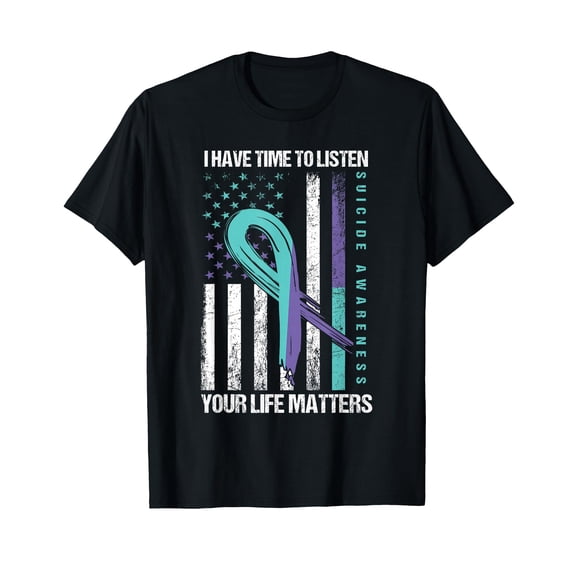 Inspirational Suicide Awareness Ribbon T-Shirt - Promote Hope and Support