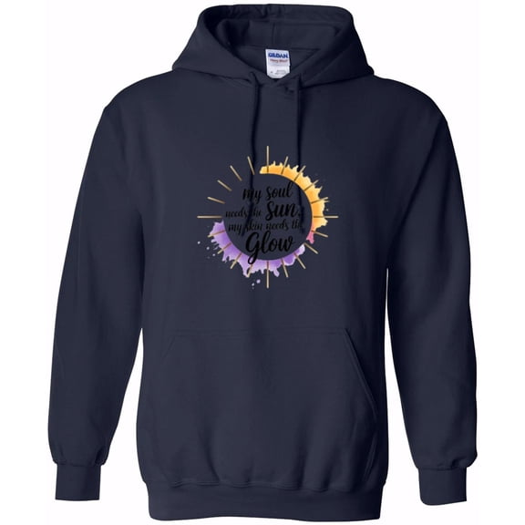 Inspirational Sun And Glow Motivational Quote Graphic Art Hoodie, for men & women, up to size 5XL