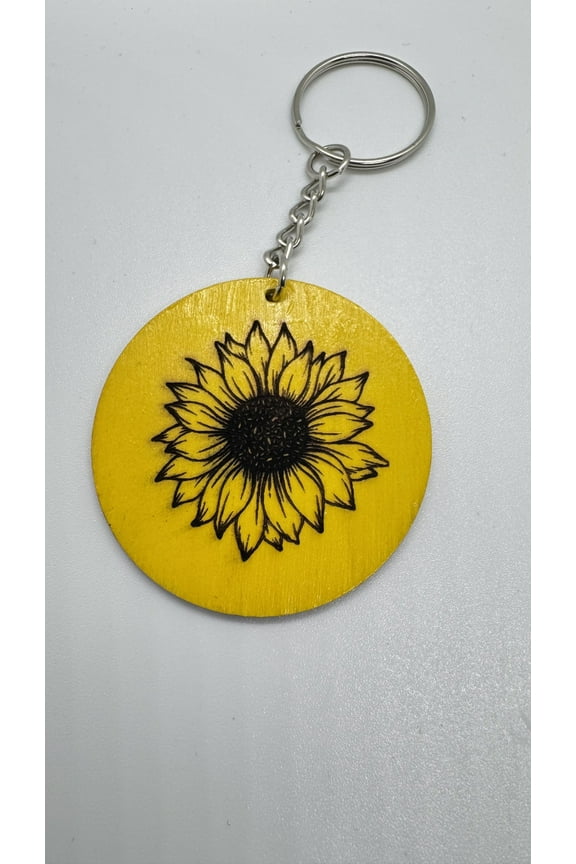 Inspirational Sunflower Keychain with Bible Verse Christian Gift, Laser Engraved, Numbers 6:24-25, Religious Accessory for Women