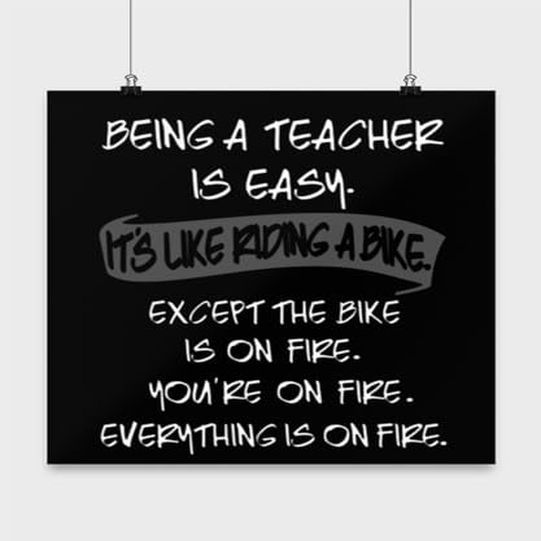 Inspirational Teacher Quote Art - Classroom Decor - 13x13 Poster Print ...