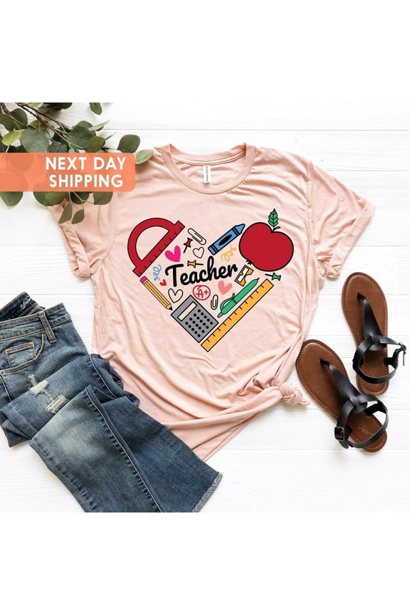 Inspirational Teacher Shirts, Teach Love Inspire Shirt, Back To School Shirt, Teacher Appreciation Shirt, First Grade Teacher Shirts Tshirt All Size S-5XL