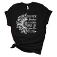 thumbnail image 1 of Inspirational Teacher Sunflower Teacher Appreciation Ladies Short Sleeve T-shirt Graphic Tee Graphic Tee-Black-xl, 1 of 4
