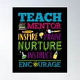thumbnail image 1 of Inspirational Teacher T-Shirt Teaching Saying Gift Tee Poster Wall Art, Modern Wall Decor For Living Room Bedroom, 16x24 UNFRAMED, 1 of 3