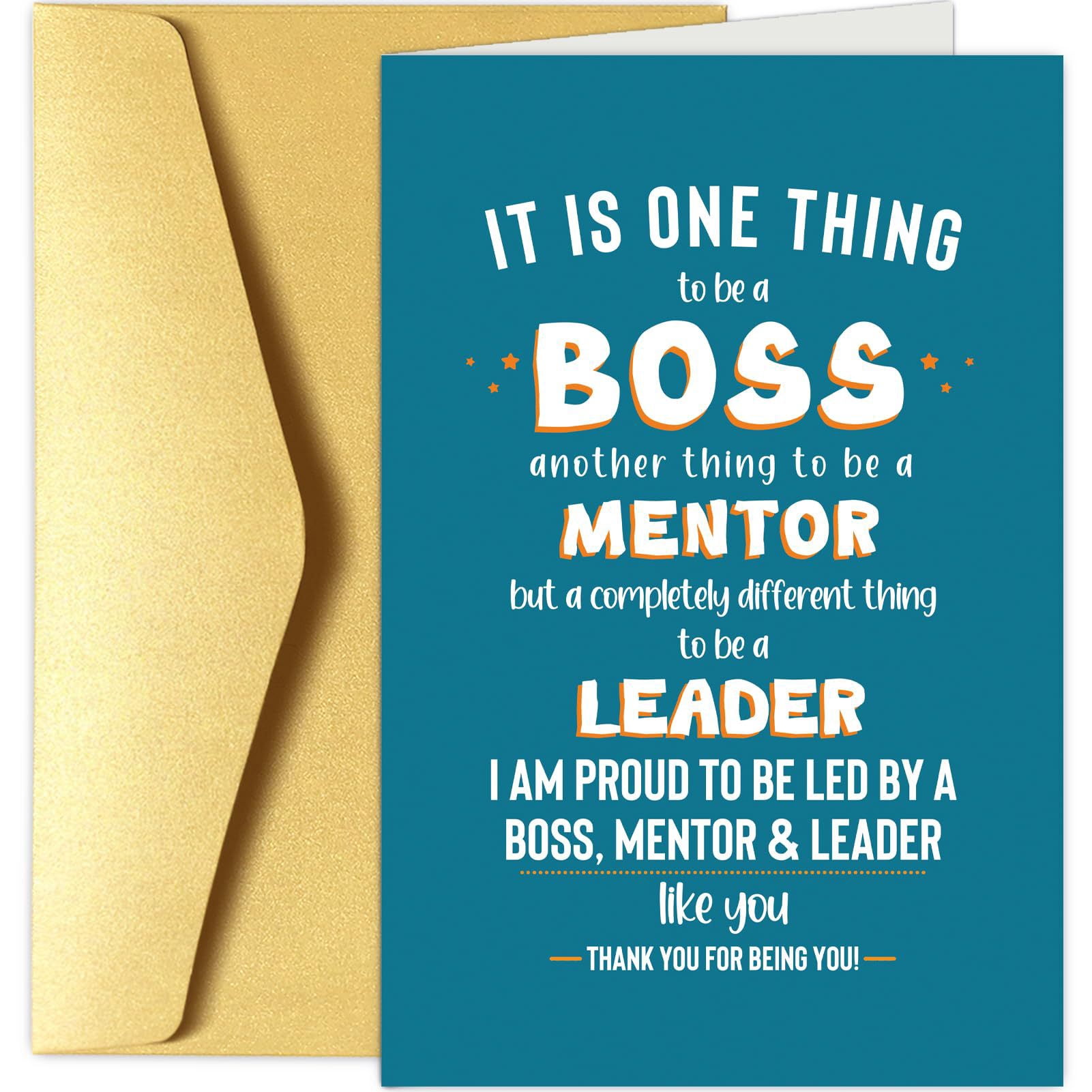 Inspirational Thank You Card for Boss, Mentor, and Leader – 