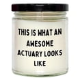 thumbnail image 1 of Inspirational This is What an Awesome Actuary Looks Like 9oz Vanilla Soy Candle Gifts for Actuaries and Their Amazing Colleagues on Christmas, 1 of 3