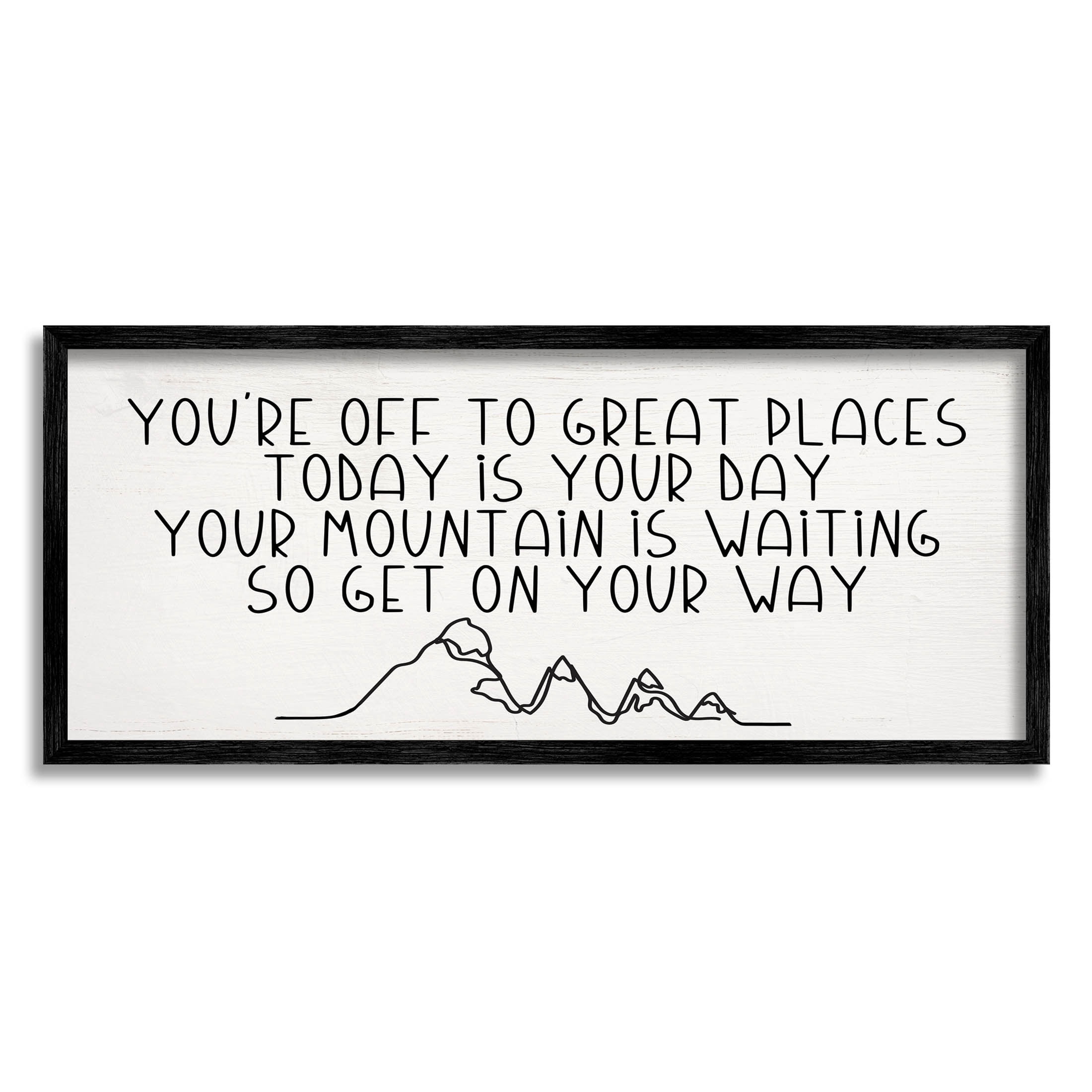 Inspirational Today Is Your Day Phrase Inspirational Graphic Art Black Framed Art Print Wall Art