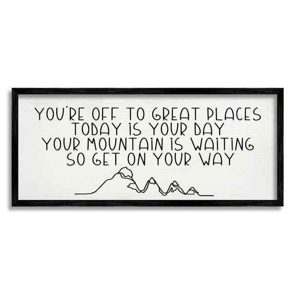 Inspirational Today Is Your Day Phrase Inspirational Graphic Art Black Framed Art Print Wall Art