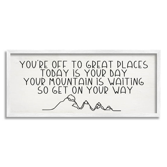 Inspirational Today Is Your Day Phrase Inspirational Graphic Art White Framed Art Print Wall Art