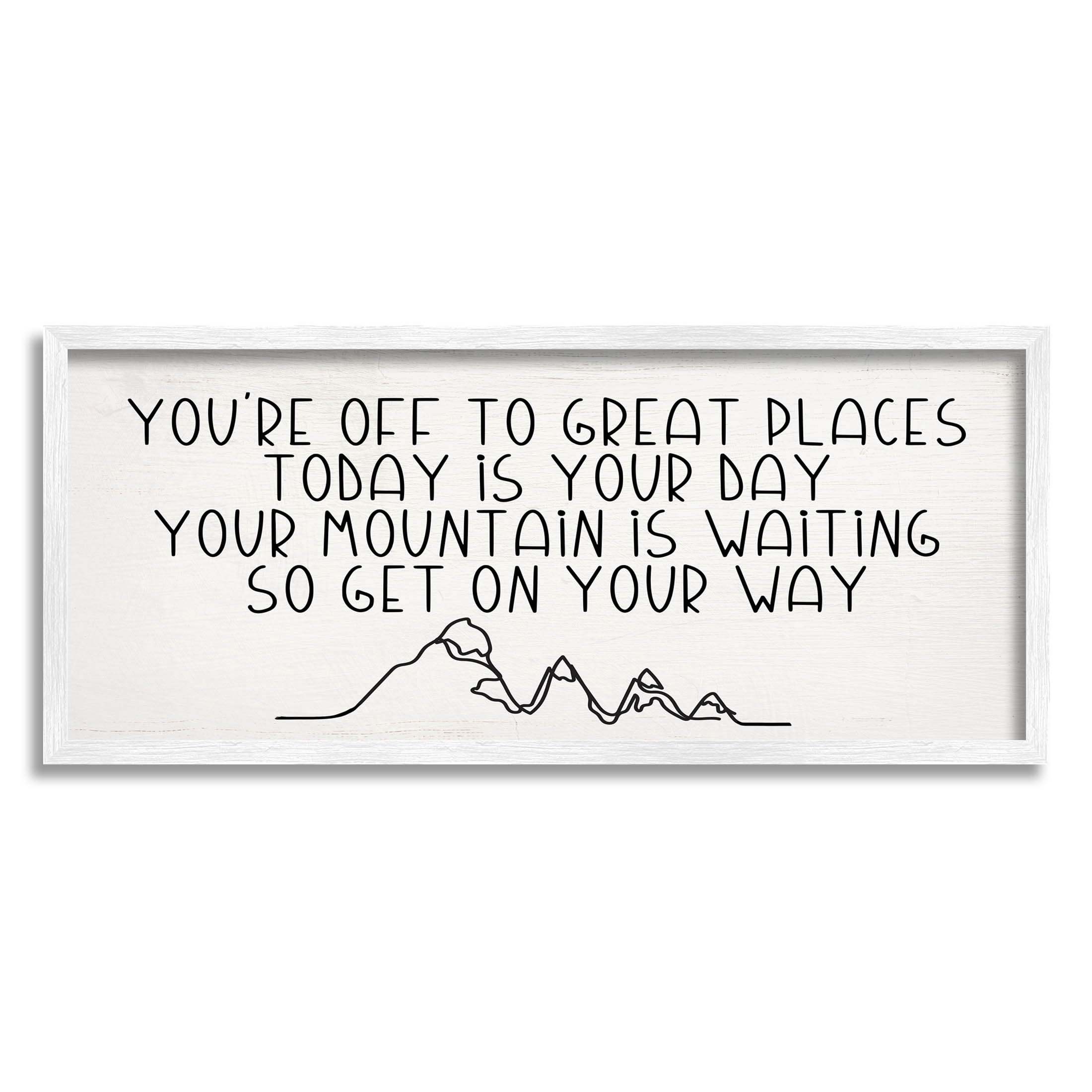 Inspirational Today Is Your Day Phrase Inspirational Graphic Art White Framed Art Print Wall Art