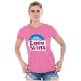 thumbnail image 1 of Inspirational Trans Flag Love Wins Womens Slim Fit Graphic Tee Brisco Brands S, 1 of 5