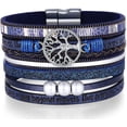thumbnail image 1 of Inspirational Tree of Life Leather Bracelets for Women,Mothers Day Birthday Jewelry Gifts for Teens Girls, 1 of 6
