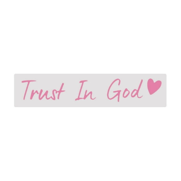 Inspirational Trust In God Vinyl Sticker – 6 Inch Black, Motivational Faith Quote, Waterproof Removable for Car Laptop Wall Decor