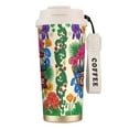 thumbnail image 1 of Inspirational Tumbler 18oz Bohemian Wildflower & Lavender, Leak-proof Vacuum Insulated Tumbler, 1 of 7