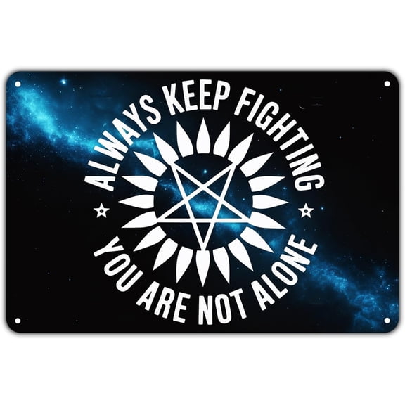 Inspirational Vintage Cosmic Star Metal Tin Sign, Aesthetic Wall Decor for Garden Yard Bar Porch Home Bedroom Kitchen, 8 x 12 Inch