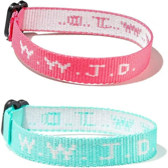 Inspirational WWJD Letter What Would Jesus Do Braided Rope Handmade Bracelets Protection Faith Pray Religious Christian Friendship Couple Jewelry for Women Men