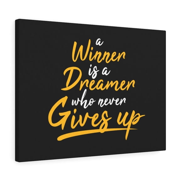 Inspirational Wall Art A Winner Is a Dreamer Plain Wall Art Motivational Motto Inspiring Prints Artwork Decor Ready to Hang Unframed