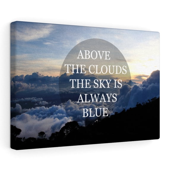 Inspirational Wall Art Above The Clouds The Sky Motivational Print Ready to Hang Artwork Unframed