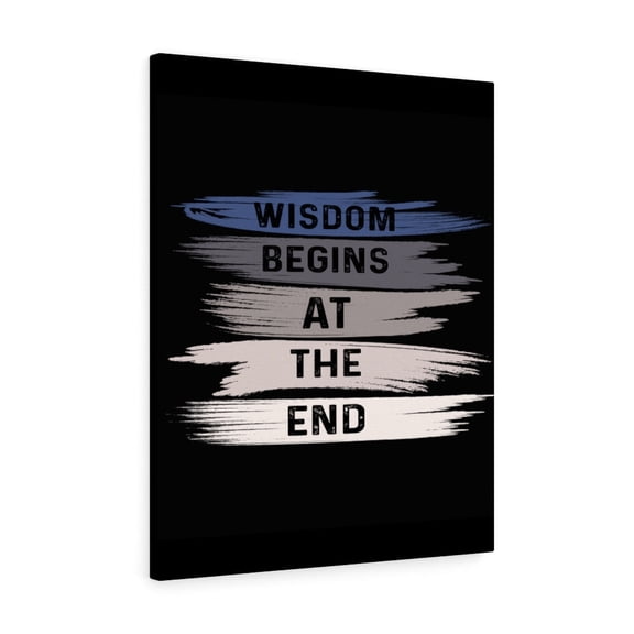 Inspirational Wall Art Begins At The End Wall Art Motivation Wall Decor for Home Office Gym Inspiring Success Quote Print Ready to Hang Unframed