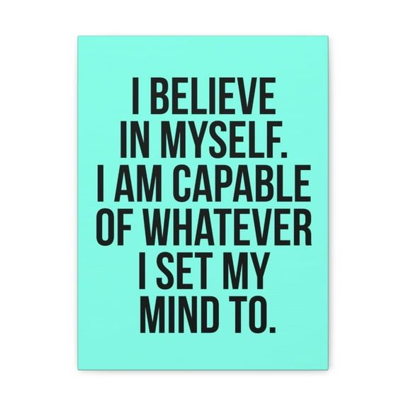 Inspirational Wall Art Believe In Myself Motivation Wall Decor for Home Office Gym Inspiring Success Quote Print Ready to Hang Unframed