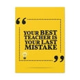 thumbnail image 1 of Inspirational Wall Art Best Teacher Is Your Mistake Motivation Wall Decor for Home Office Gym Inspiring Success Quote Print Ready to Hang Unframed, 1 of 18