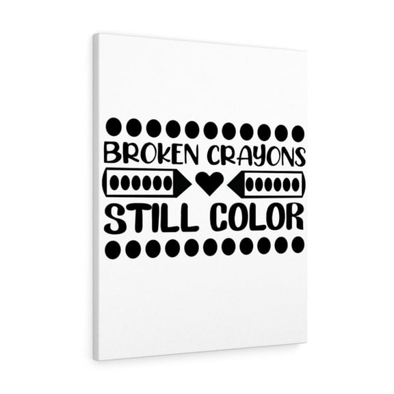 Inspirational Wall Art Broken Crayons Still Color Wall Art Motivation Wall Decor for Home Office Gym Inspiring Success Quote Print Ready to Hang Unframed