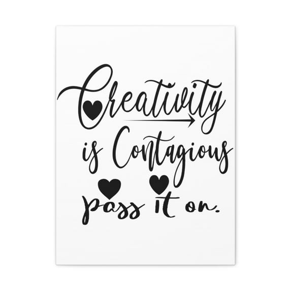 Inspirational Wall Art Creativity Is Contagious Motivation Wall Decor for Home Office Gym Inspiring Success Quote Print Ready to Hang Unframed