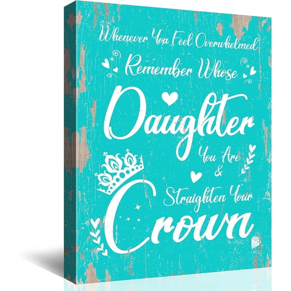 Inspirational Wall Art For Daughter Motivational Room Decor Teen Girls Nice Gifts Artwork Things Living Bedroom Dining Classroom Farmhouse Modern 12x16in Framed Ready To Hang